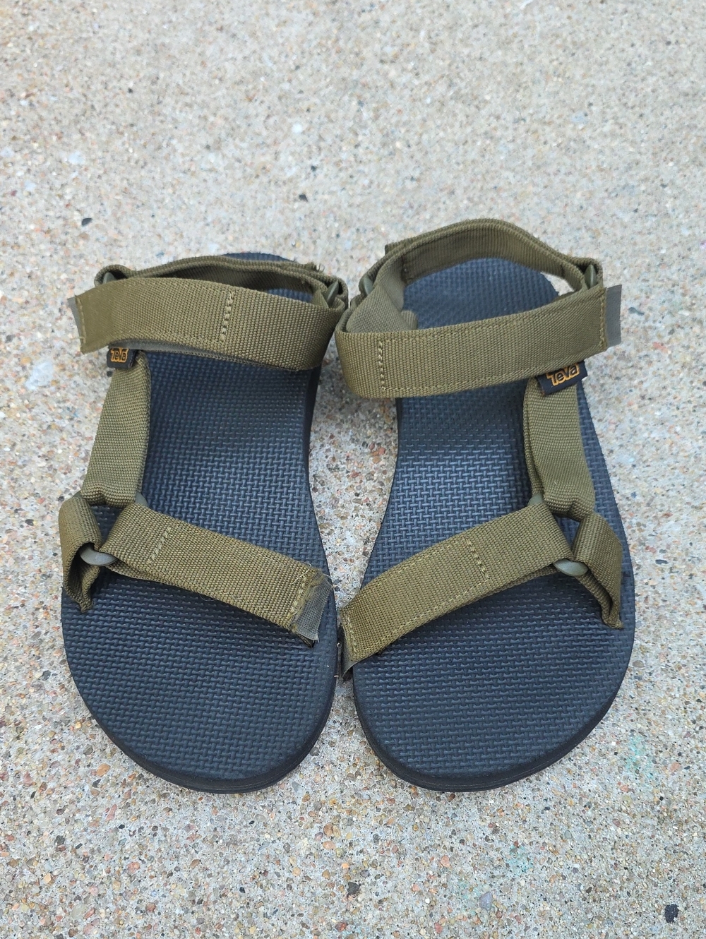 Teva Original Universal Olive Green Adjustable Strap Sandals Size 8